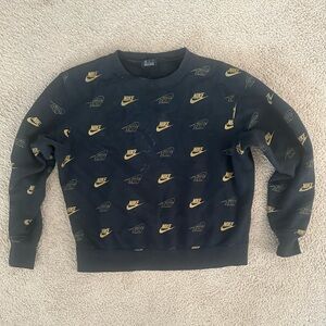 NIKE Black and Gold Crewneck Sweater